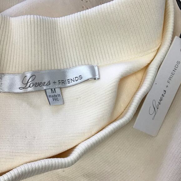 Revolve x Lovers + Friends Be Mine White Ivory A Line Circle Mini Skirt sz M NWT - Picture 12 of 14